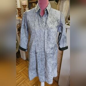 Bano eeMee A-line Leather Shirt. Western Wear. Genuine Leather. Ayla